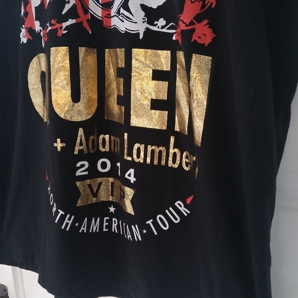 Next Level Apparel T-Shirt Queen + Adam Lambert 2014 North American Tour Size L - Picture 6 of 10